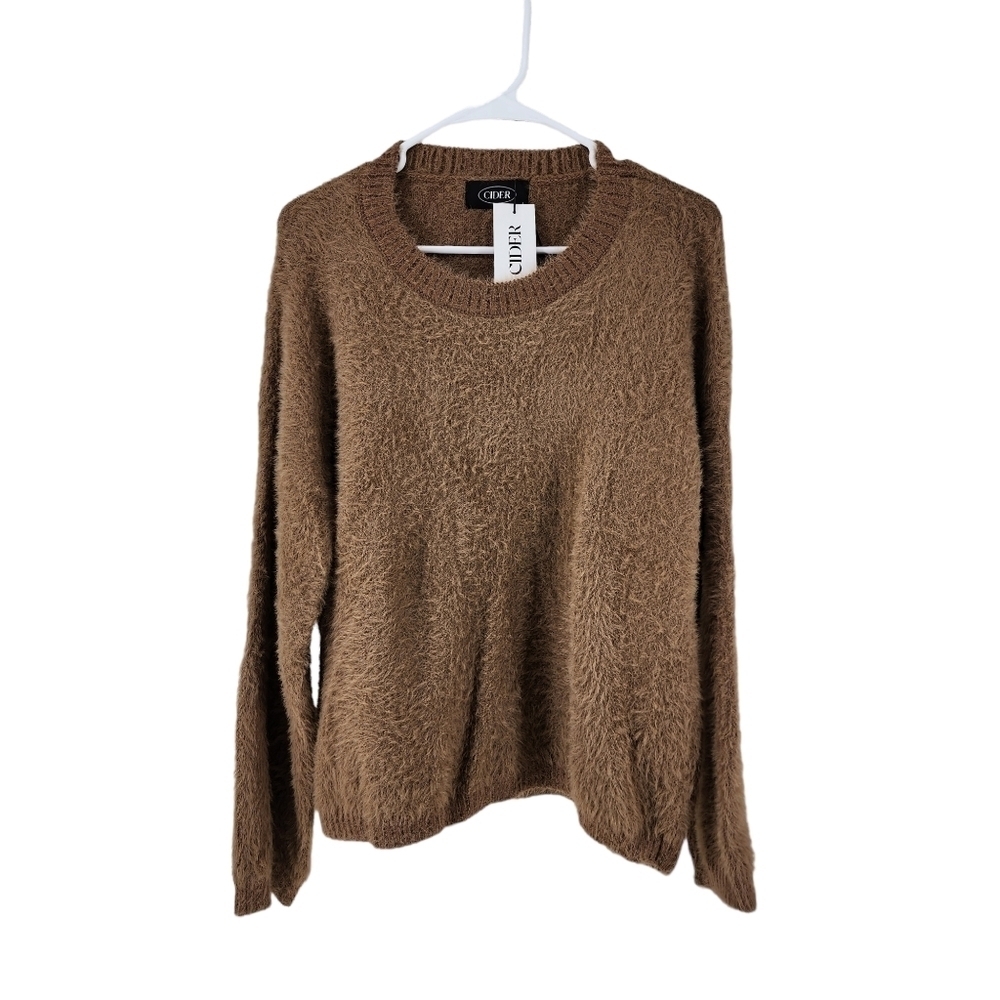 Cider Women's Brown Crewneck Sweater - L